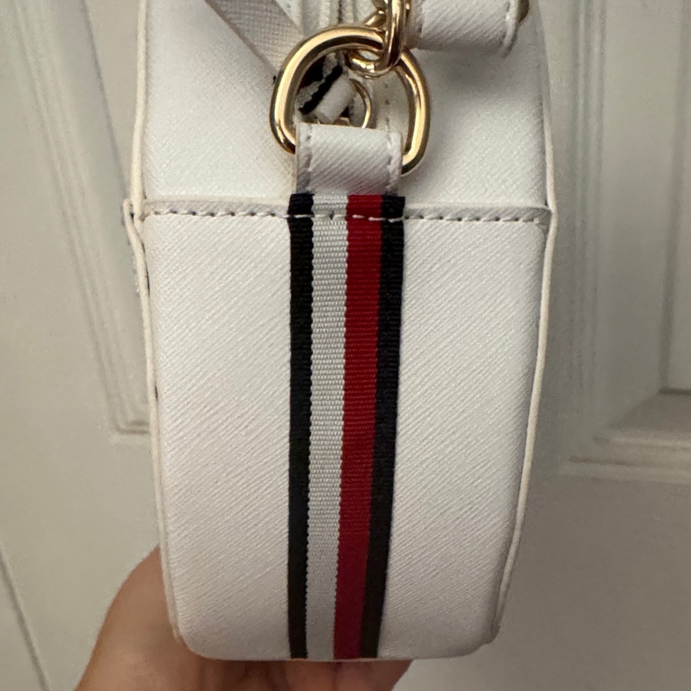 Tommy Hilfiger White Round Crossbody with Gold Logo - Picture 5 of 5